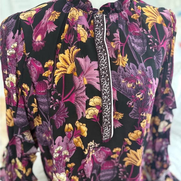 Kobi Halperin Floral Blouse - Black and Purple - Picture 9 of 16